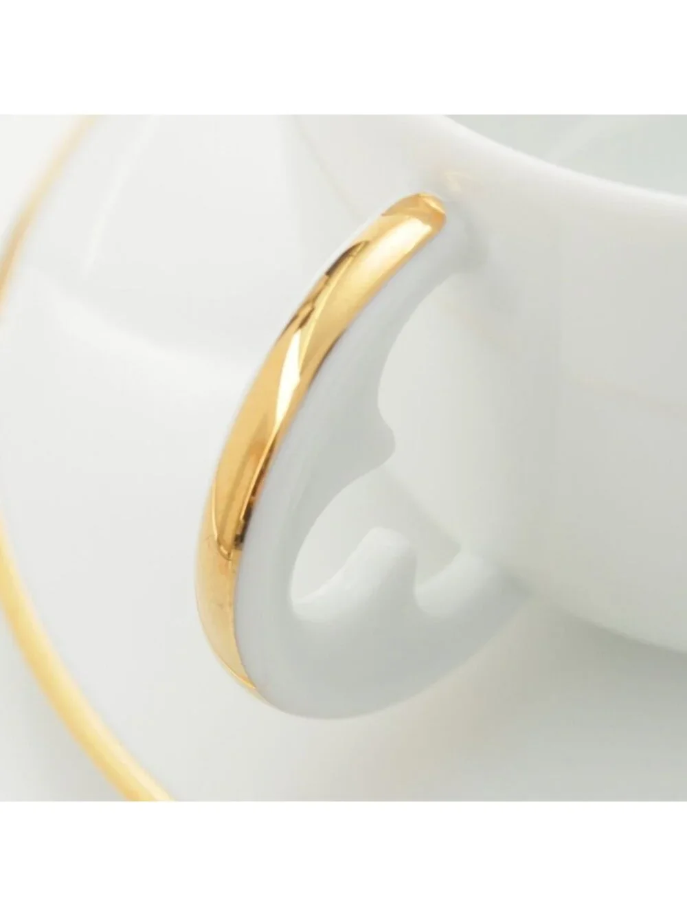 Louis Vuitton Porcelain Bowl Tea Cup & Saucer Set 4 Guest Tableware White Gold